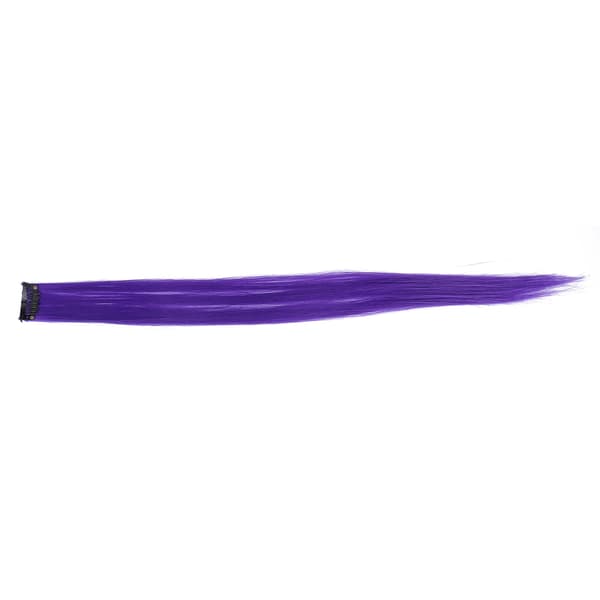 Fargede Hårextensions Highlight Syntetisk Hårstykke Clipin Hårextensions for Jenter (Lilla#1)