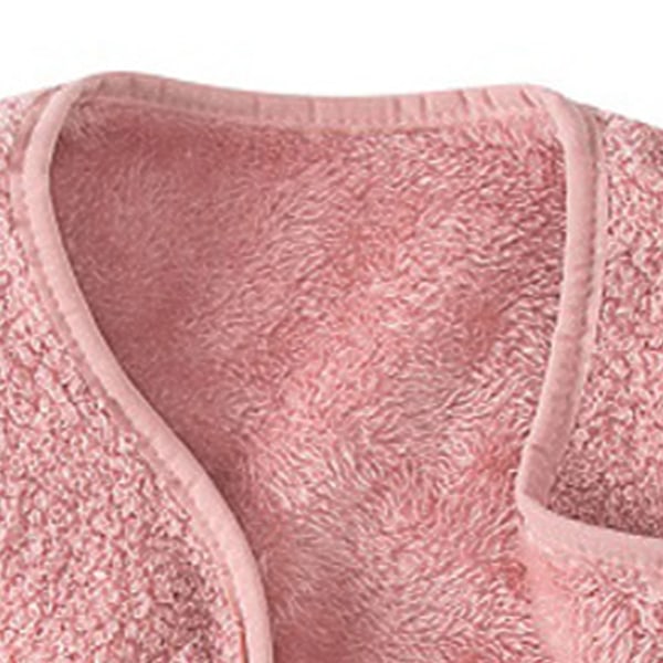 Barn Rosa Fleece Väst Pojkar Flickor Höst Vinter Mjuk Varm Dragkedja Upp Ärmlös Jacka Ytterkläder Med Fickor 130cm