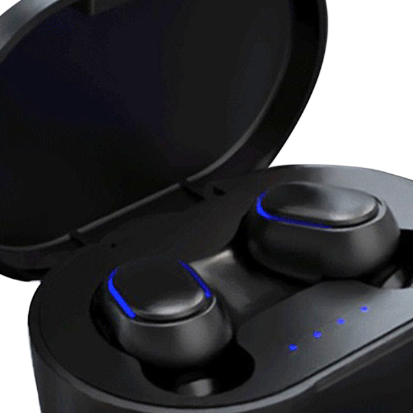 Langattomat Bluetooth-kuulokkeet 360 asteen surround-äänellä Ergonomiset Bluetooth-urheilukuulokkeet Musta