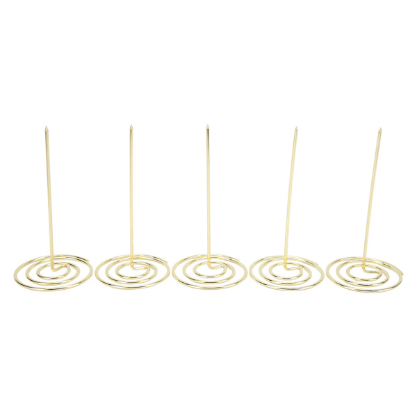 5 STK Kvitteringsholder Slitasjebestandig Anti-korrosjon Resirkulerbar Check Spindel for Office KitchenGold