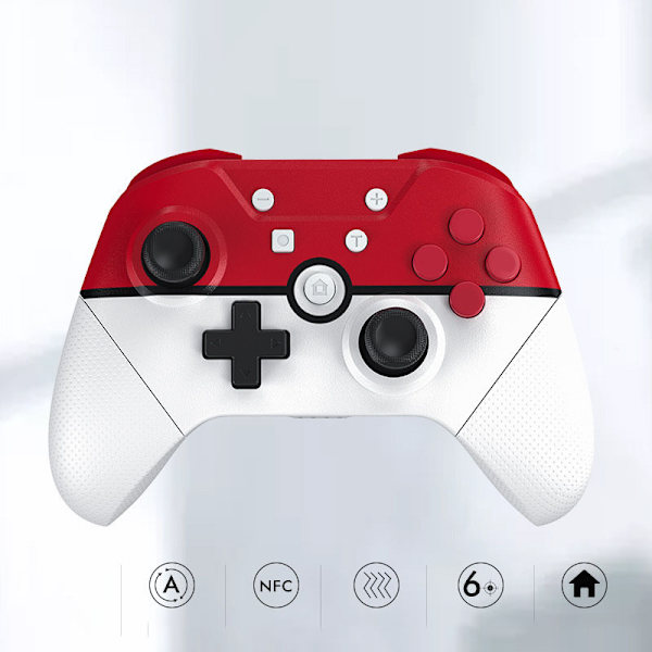 Bluetooth Gamepad NFC Somatosensorisk Dobbelt Motor Vibration Trådløs Game Controller med 3D Joystick til Switch Elfball
