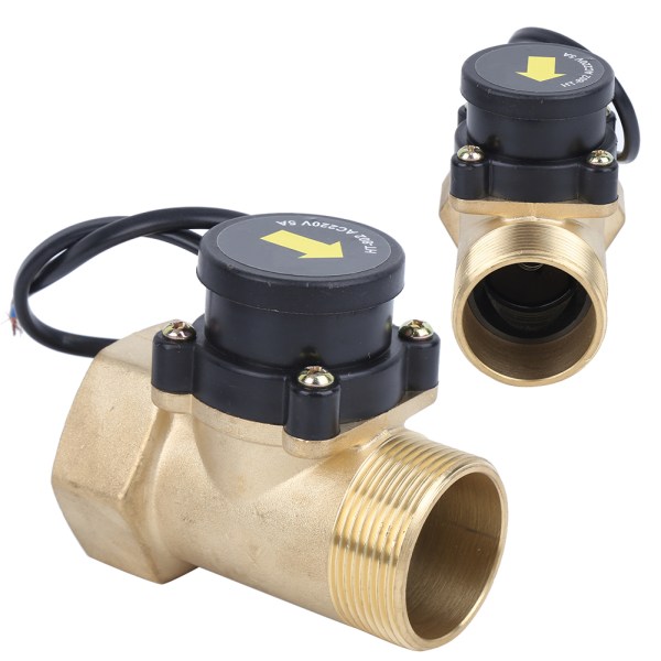 Vannpumpestrømsensor Messing Elektronisk trykk Automatisk kontrollbryter 1,5 tommer HT-802 220V