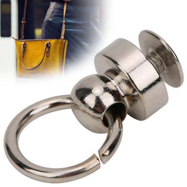 20 Set Stud Rivets 9mm Mässing O-Ring Huvudknapp Rivet Stud för LäderhantverkSilver