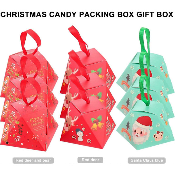 30 st Förpackning Godisask Xmas Jul Festgåvor Påsar Kakor Godisbehållare Bageri