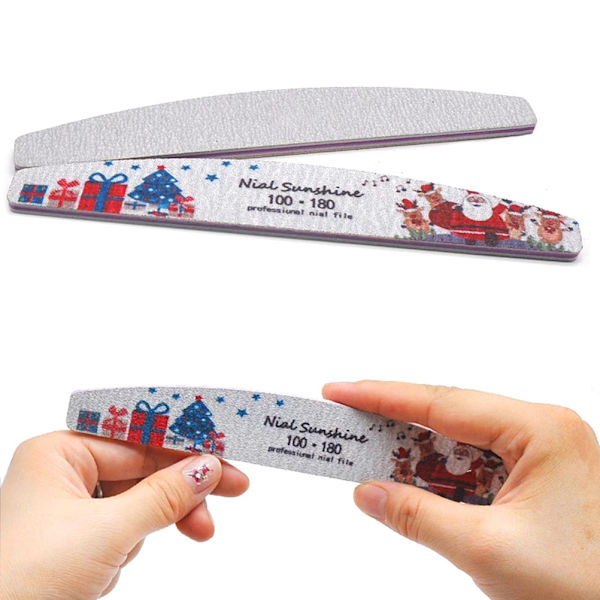 5 st jul nagelfil Nail art Multi Grit Nagelbuffert Block Manikyr Filer Gellack Remover Nagelvårdsverktyg