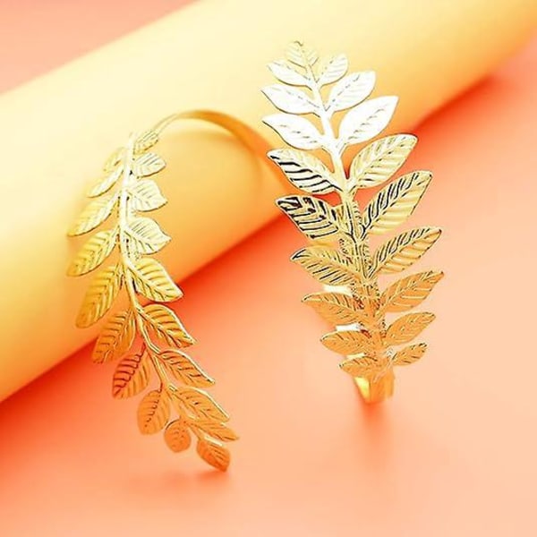 Grekisk Romersk Lagerblad Armband Överarmsmanschett Armring Festival Brud Justerbart Armband