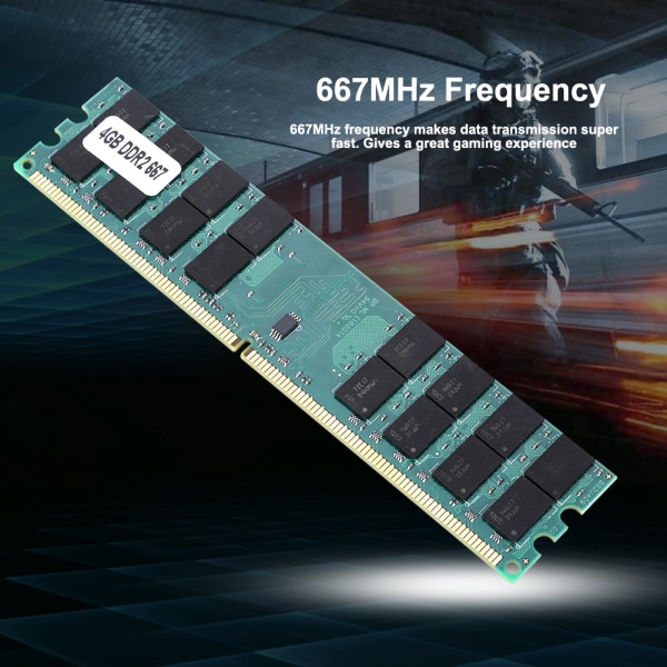 667MHz tapsfri overføring DDR2-minnemodul 4 GB RAM med stor kapasitet DDR2 4 GB for AMD