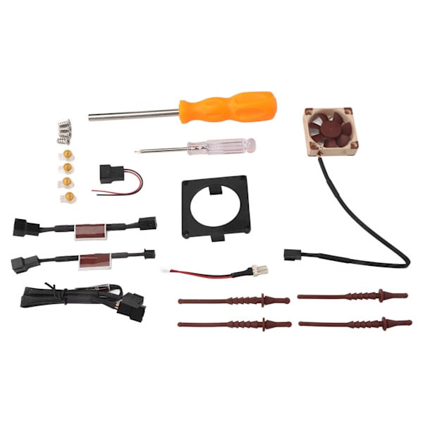Fläkt 3D-utskriftsfäste Kit Effektiv värmeavledning Spelkonsol Kylfläktfäste Kit för Gamecube Noctua Svart