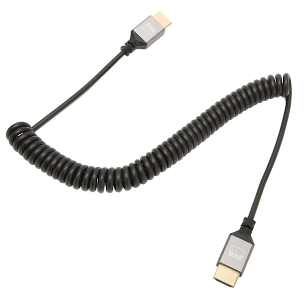 HD Multimedia Interface Spiral Kabel Høj Hastighed 4K 60Hz Han til Han Fjeder Kabel til Tablet Kamera Computer TV Skærm Fjeder Stil