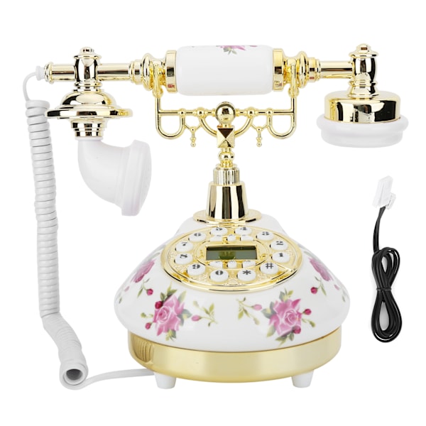 Vintage Retro Telefon Fastnet Udstyr Tilbehør til Stue Soveværelse Studie