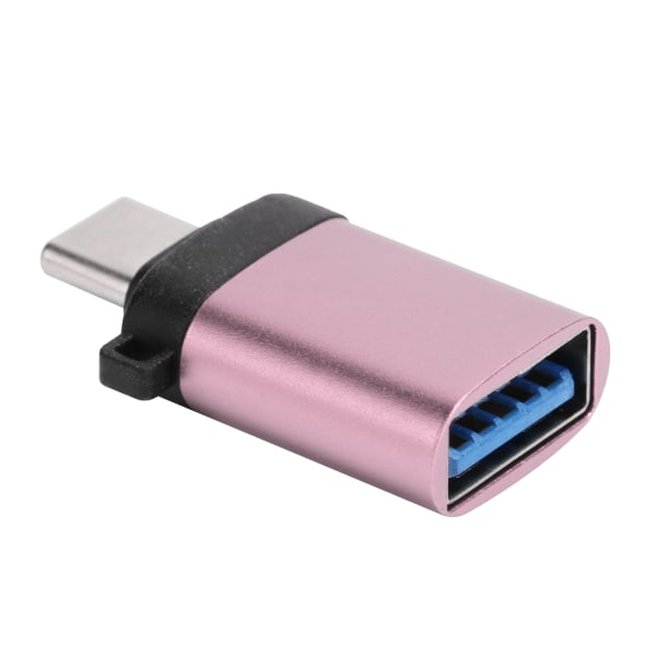 USB3.0 naaras - TypeC-sovitinmuunnin lataustietojen OTG-joustopää ilman ketjua (vaaleanpunainen)