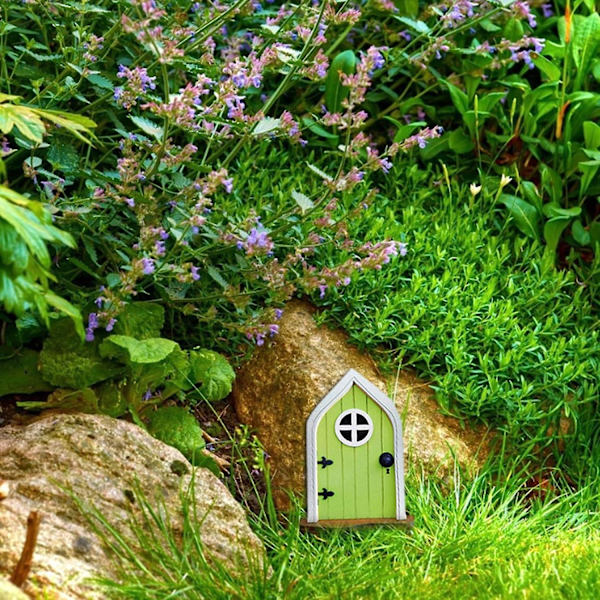Miniature kunstskulptursæt til eventyrhaver og landhuse til døre, vinduer og haver