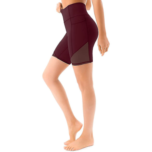 Högmidjade Mesh Biker Shorts XL med Sidofickor