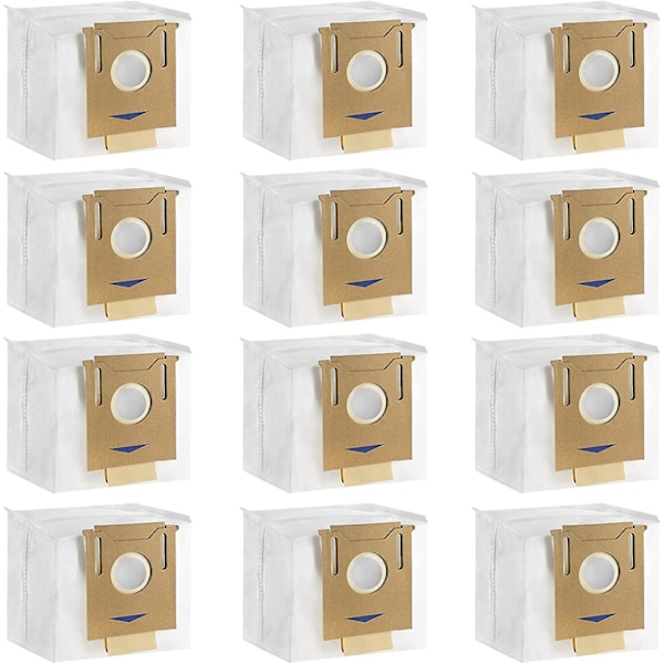 12-pack dammsugarpåsar för ECOVACS DEEBOT N8+ N8 Pro+ N8 Pro Plus T8 T8+ T8 AIVI T8 AIVI+ T8 MAX T9+ DX93 DDX96 Yeedi Vac Station dammsugare