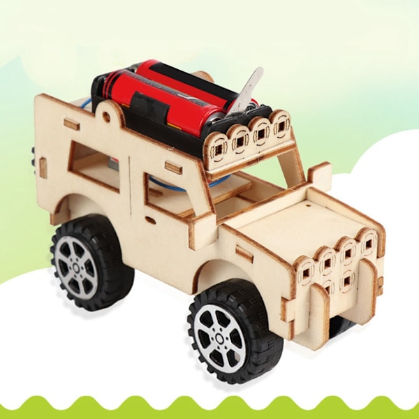 Børns elektriske DIY til Jeep-model fysisk eksperimentlegetøj tidlig pædagogisk gave