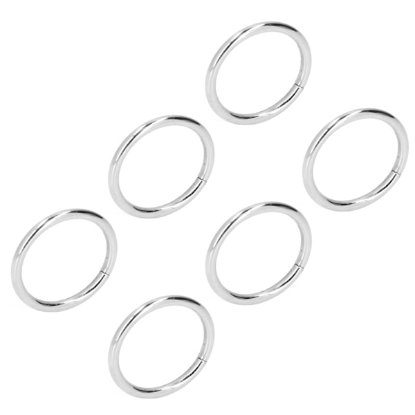 50 stk metallringer - robuste, holdbare, rustfrie, utsøkte, brede bruksområder - metall O-ringer for klær, vesker, ryggsekker - sølv