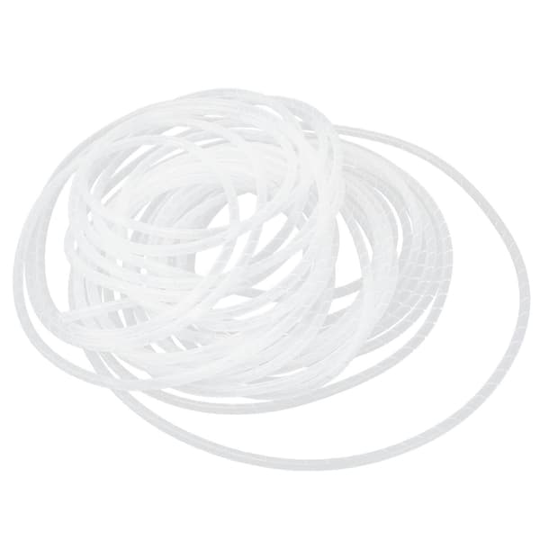 Spiraltrådskabelhylsa Flexibel kabelorganisatörshållare Hantering Vit Φ4-20 meter