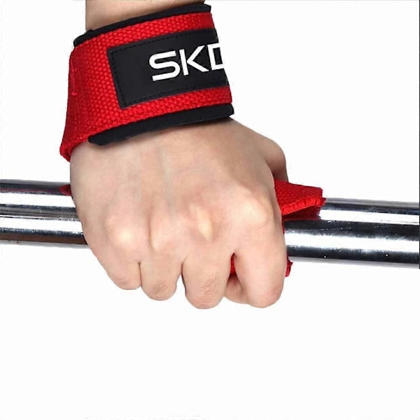 2 kpl Säädettävät Liukumattomat Rannetuet Kuntosalille Voimaharjoitteluun Painonnostoon ja Urheiluun Rojo
