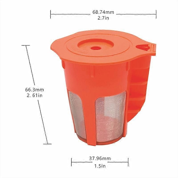 Lämpliga 3-pack återanvändbara kaffekapslar för Keurig 2.0, K200, K300, K400, K500