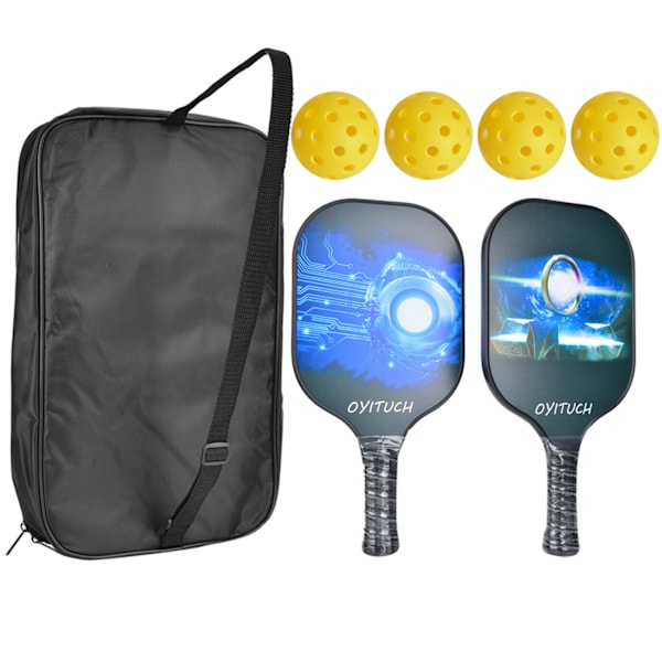 Professionell pickleball-paddel i kolfiber för utomhusbruk, bärbar, optimal bollkontroll