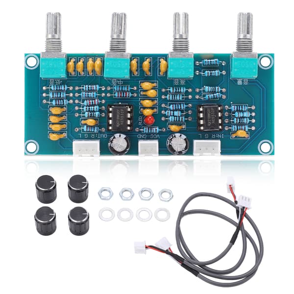 Digital Effektforstærker Board PCB 2 Kanaler Forforstærker Board Modul NE5532 Chip DC12V~24V