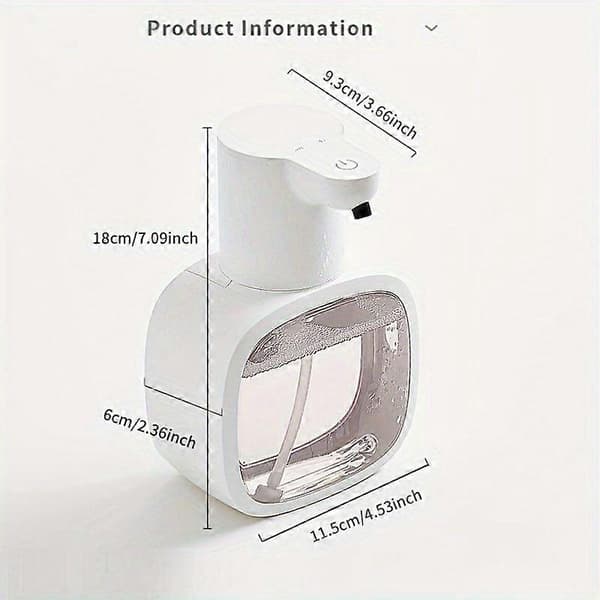 Automatic Foam Soap Dispenser, Wall-Mounted Touchless Induction Electric Hand Wash Liquid Dispenser with USB Charging for Bathroom Kitchen P3 Hand Sanitizer Dispenser
