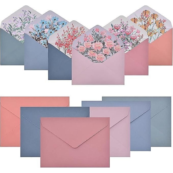 Lyxiga blomkuvert set - 30 mönster, perfekt för brev och festliga tillfällen