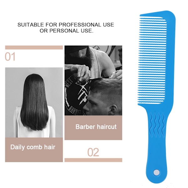 Profesjonell Salong Wave Tooth Hair Combs Frisør Styling Barber Stylist Tool Blå