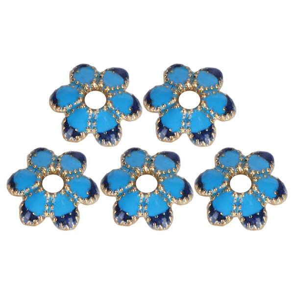 30 stk Folwer Shape Bead Caps Legering Halskjede Armbånd Torus for Smykker DIY Tilbehør