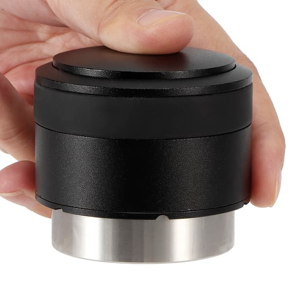 51 mm kaffepulverfordeler i rustfrit stål, nivelleringsværktøj, tilbehør til kaffebrygning, sort