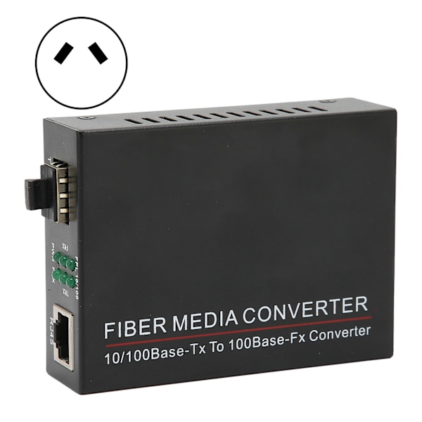 Fiber Transceiver Holdbar TBC‑MC3300E‑SFP 100M SFP RJ45 Fiberoptisk Router 100‑240VAU Plugg