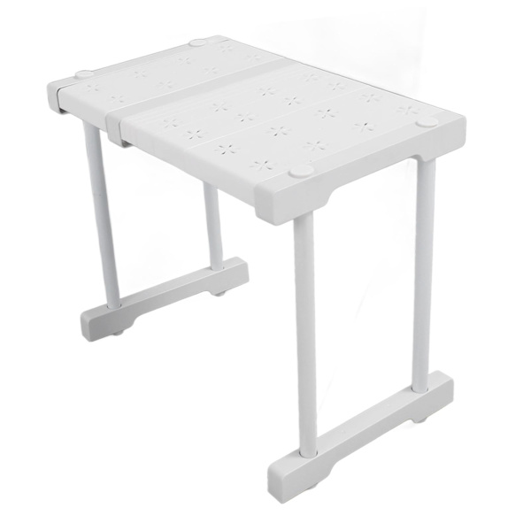 Expanderbar hylla stapelbar 121lb lastbärande avdelare förvaringsställ för garderob skåp längd 27‑38cm / 10.6‑15in