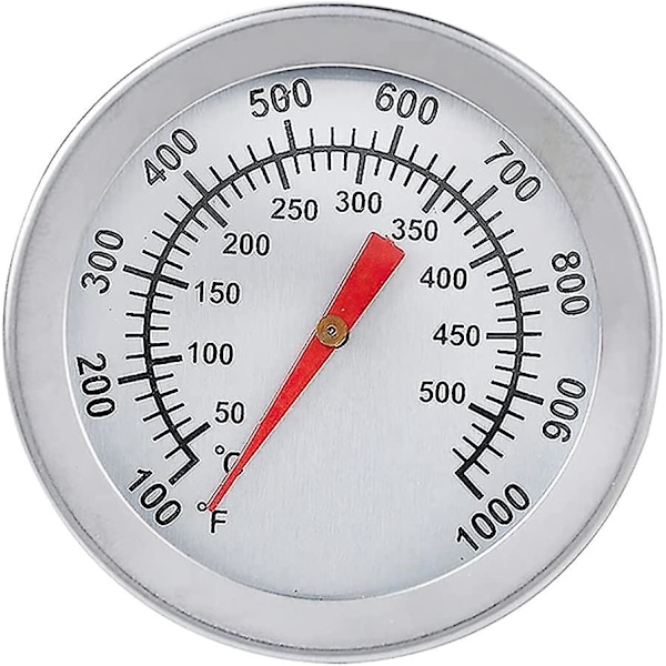 BBQ Termometer, Rustfritt Stål Ovnstermometer Maks 500°C/1000°F Analogt Display Termometer for Ovn, Pizzaovn