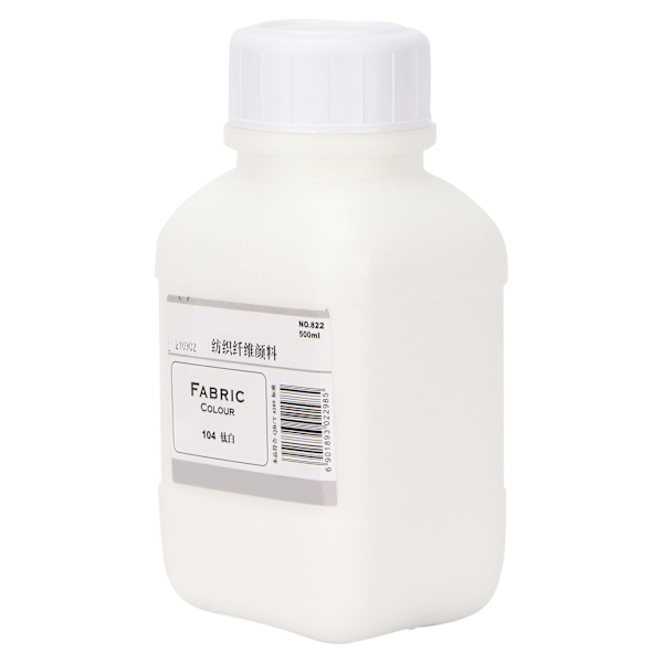 Tekstilpigmenter 500 ml Stoffmaling for Maling Vegg Sko T-skjorter Håndlaget DIY (Hvit 104)