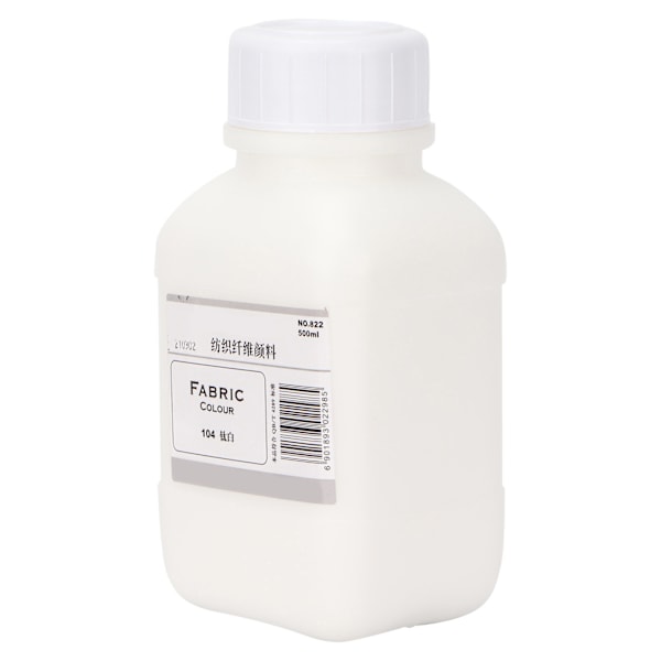 Textile Pigments 500ml Fabric Paint for Painting Wall Shoes TShirts HandMade DIY(White 104)