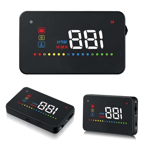 A200 HUD Universal 3,5-tommers bil Head Up Display Speedometer ODB2 frontrute-projeksjon