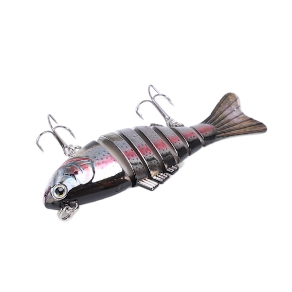 Flerleddet Swimbait Multi Sektions Fiskeri Hard Bait med 2 Kroge til Bas Ørred Ferskvand Saltvand1#
