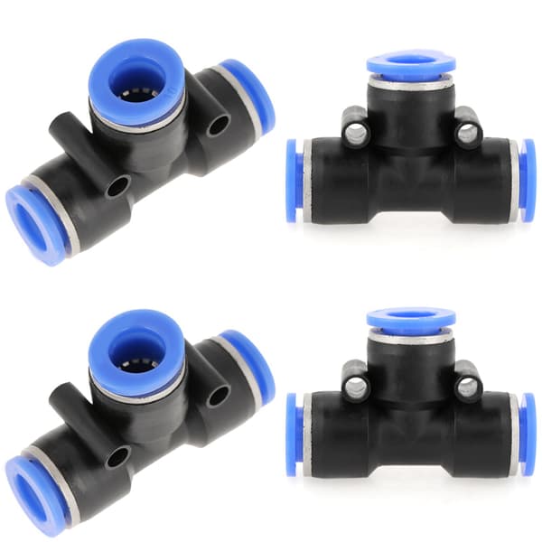 10 st 10 mm 3/8 T-typ pneumatisk koppling luftledning snabbkoppling rörfog