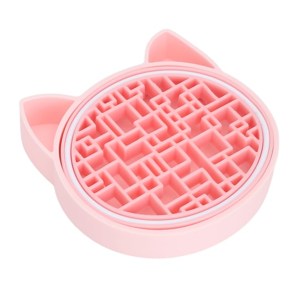 Makeup Brush Cleaner Multipurpose Cute Cat Head 2 i 1 Design Bärbar Flexibel Silikon Sminkborste Rengöringsmatta Rosa