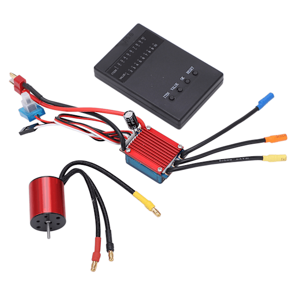 2430-moottorisarja CNC-työstö 2430 7200KV harjaton moottori 25A ESC ESC-ohjelmointikortilla 1/16 1/8 RC-autoon