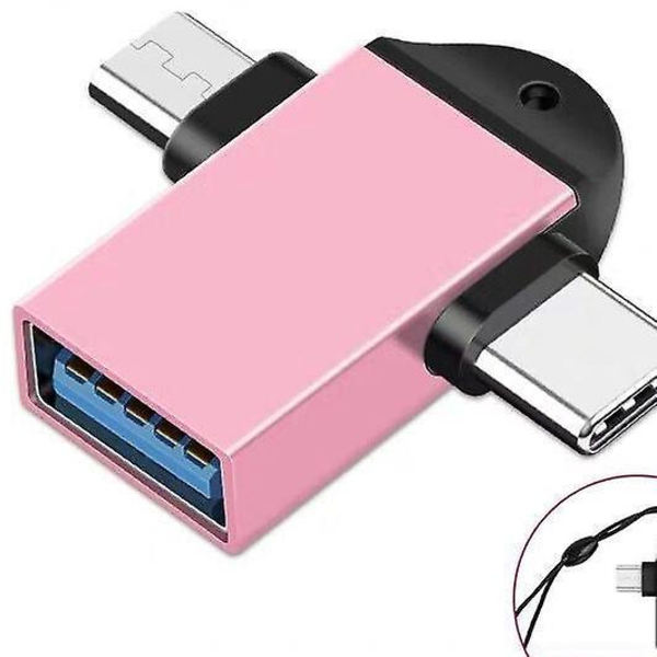 Rosa USB 3.0 till SATA III-adapter för 3,5\" och 2,5\" HDD/SSD med 12V-adapter