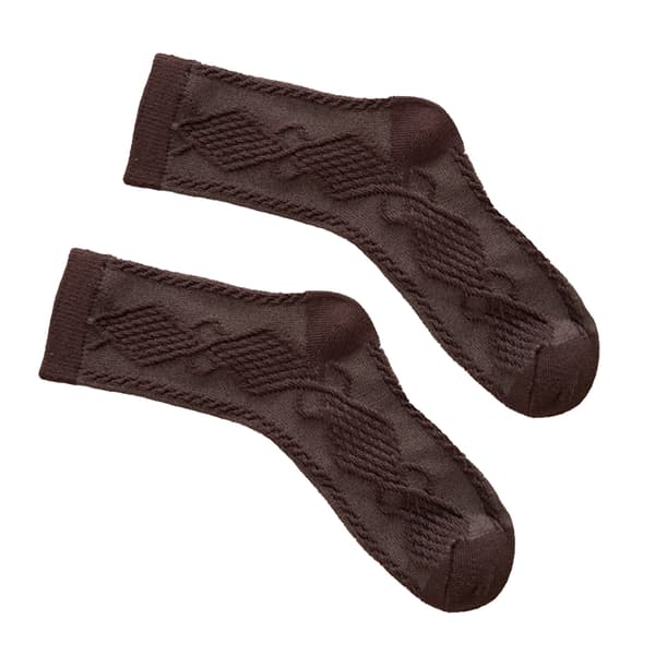 Børne Crew Sokker til Piger Bomuld Komfortable Varme Retro Preppy Mid-Calf Crew Sokker til Vinter Efterår Kaffe M