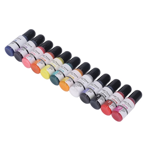12 färger epoxihartspigment jämnt lyster DIY handgjord epoxihartsfärg för cementgips