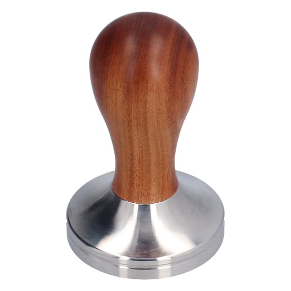 58mm Flat Base Kaffetamper Manuell Rustfritt Stål Kaffepulverpresse med Trehåndtak
