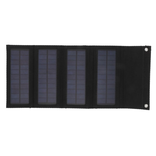 40W 4-foldet solcellepanel opladningspose sammenklappelig pose foldbar monokrystallinsk solcellepanel oplader til udendørs camping vandreture nødopladning sort