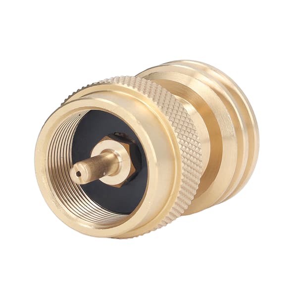 Propan Tank Adapter Liten Messing Propan Påfyllingsventil Gasstank Omformer for Camping