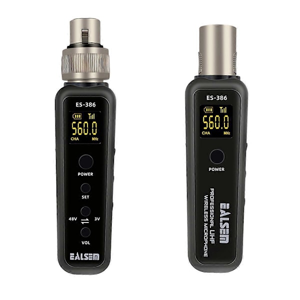 UHF Mikrofon Konverter XLR Sender Modtager 640-690MHz