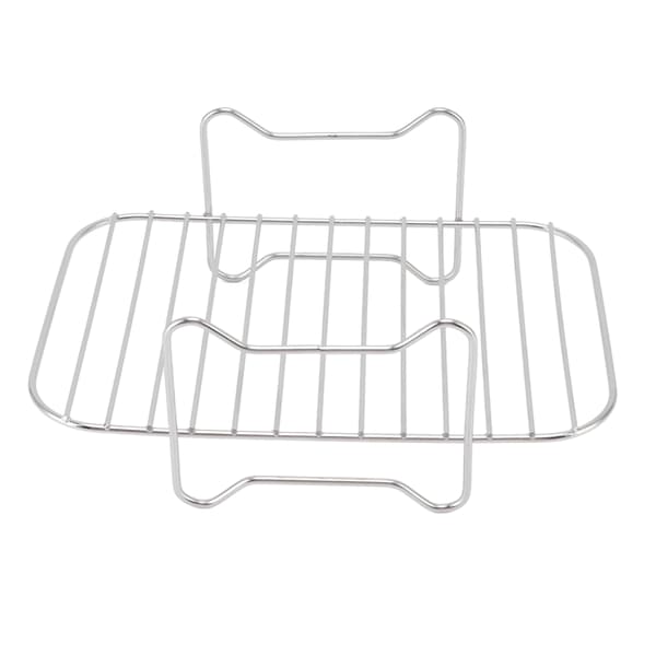Friteuse Rustfritt Stål Rist Multifunksjonell Matlaging Baking Grill Rist Frityrtilbehør for Ninja Foodi DZ201 401