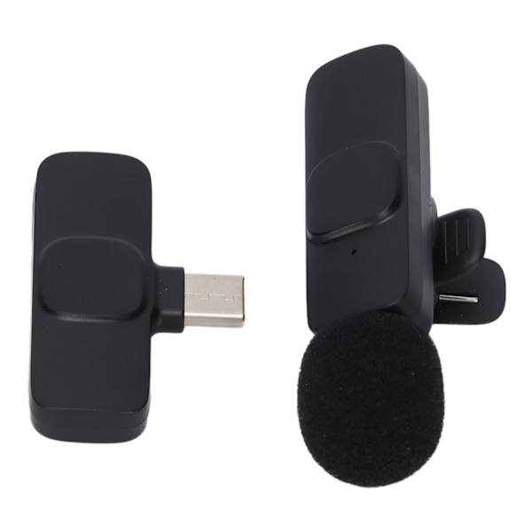 Trådløs mikrofon Lavalier Lapel mikrofonklips på videomikrofon for live utendørs mobiltelefon