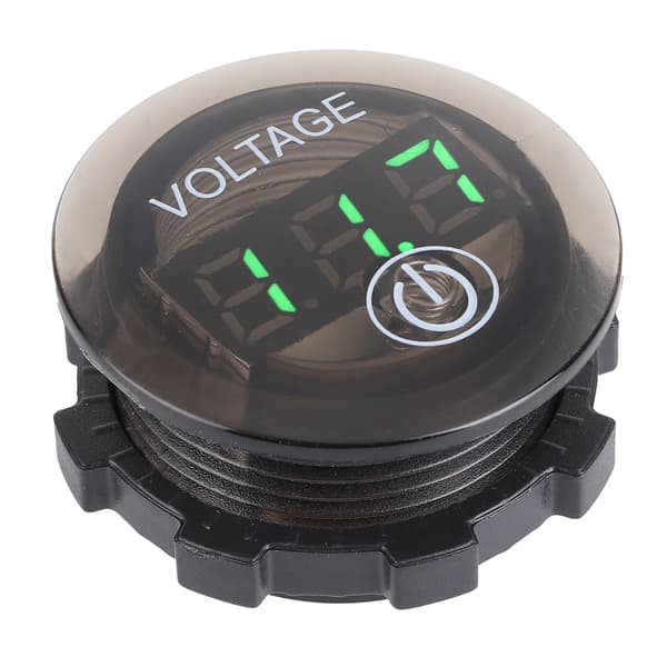 Universal LED DC Digital Voltmeter Spændingsmåler Bilbatterimåler 12‑24V M/ Touch SwitchGrøn